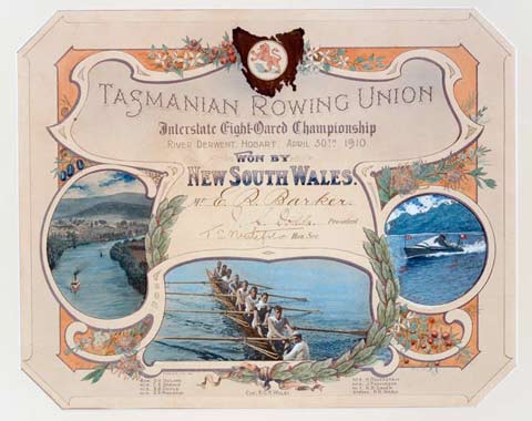 1910 NSW Crew's Winning Certificate