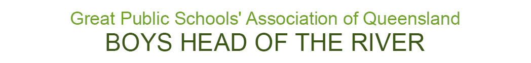 Great Public Schools' Association of Queensland boys head of the river rowing regatta