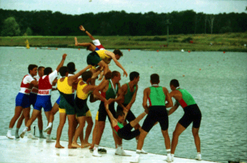 1995 Men's Junior Coxed Four celebrations